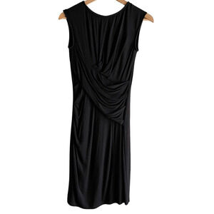 Kut from the Kloth Mollee Draped Knit‎ Jersey Sheath Dress in Black, Size 0
